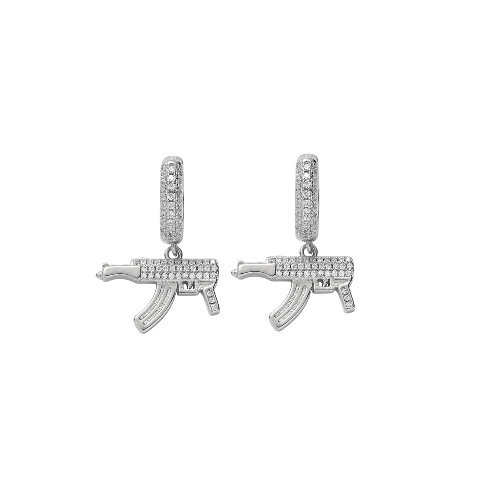 AK-47 Hoop Earring one piece