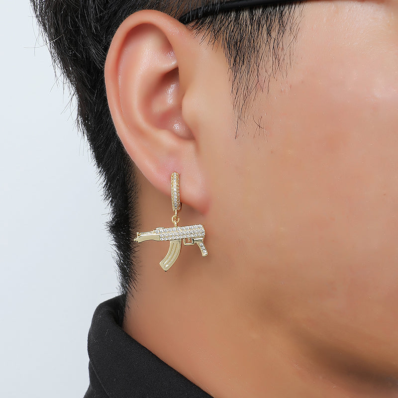 AK-47 Hoop Earring one piece