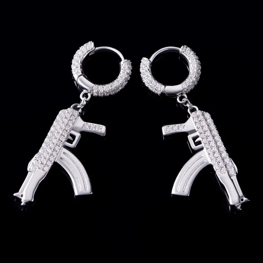AK-47 Hoop Earring one piece