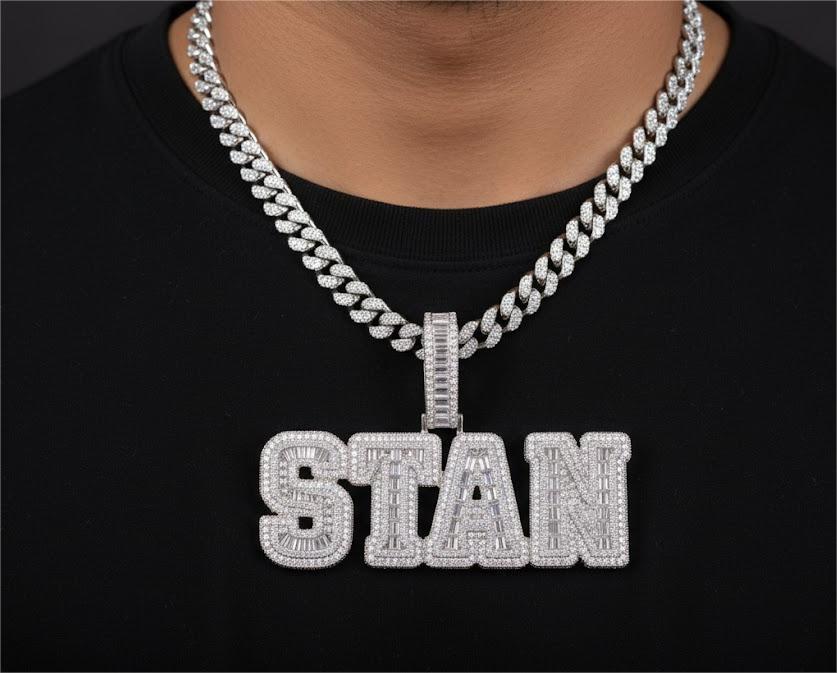 The Block Custom Name Pendant