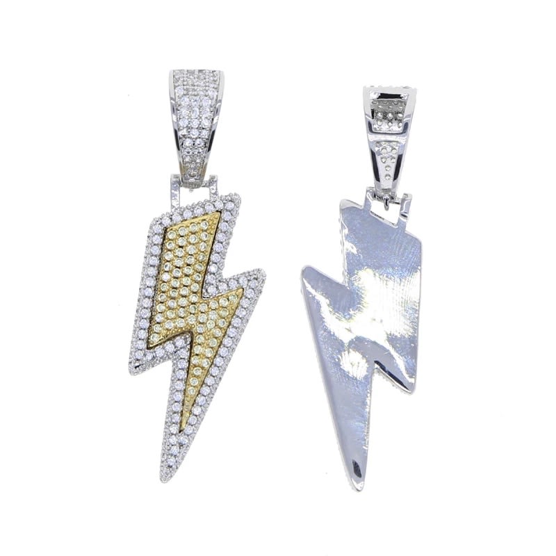 Lightning Bolt Pendant on rope chain